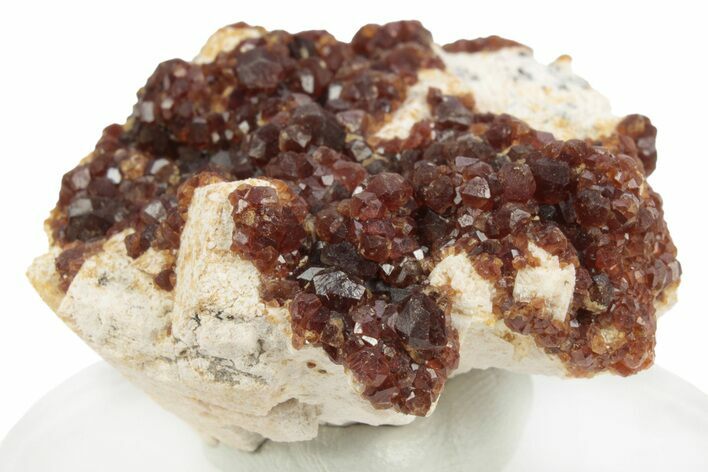 Spessartine Garnets With Smoky Quartz On Feldspar - China #251586